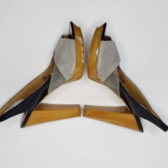 Steve Madden Luxe 5" Heels Open Toed Suede Slingback 9.5 - Picture 5 of 10